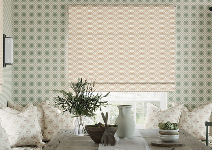 Trellis Prints, Scallop and Bud Manson - Roman Blind - Image 3